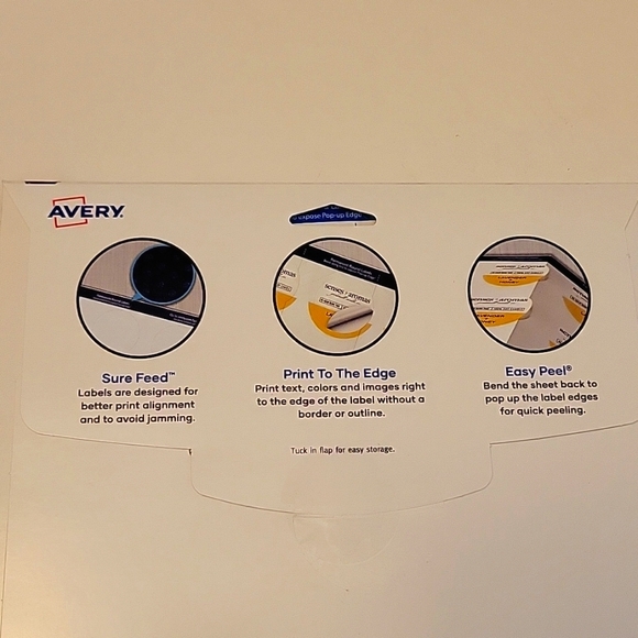 REDUCED Avery GLOSSY CLEAR FILM Round Labels 3/4" -NEW - Picture 2 of 5